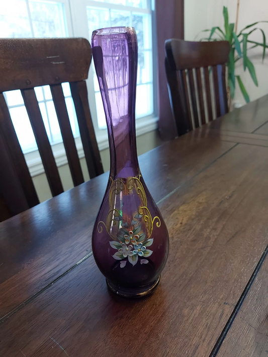 Vintage Amethyst/Purple Glass Bud Vase
